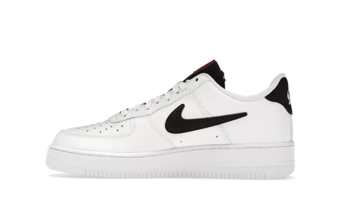 NIKE AIR FORCE 1 LOW PREMIUM "CARABINER" WHITE SWOOSH RED